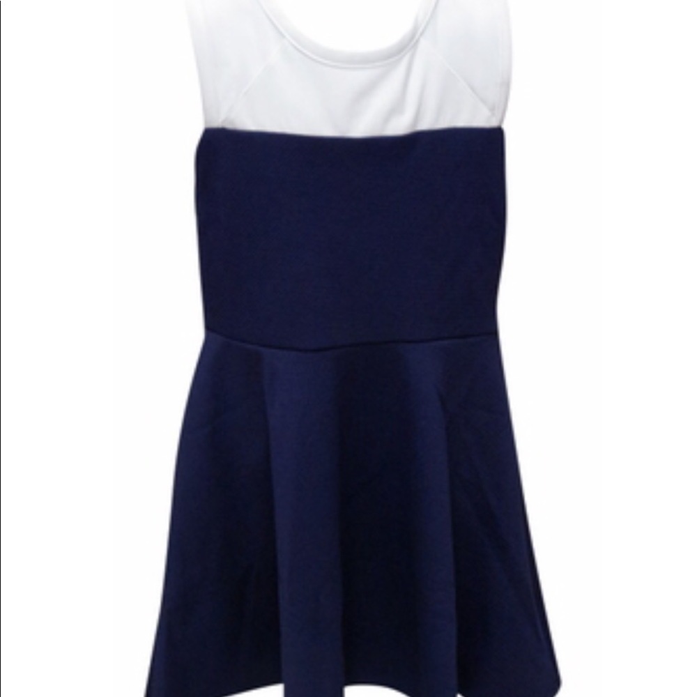 Sally Miller Couture Navy and White Dress